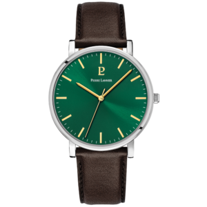 MONTRE HOMME CADRAN VERT ACIER / CUIR