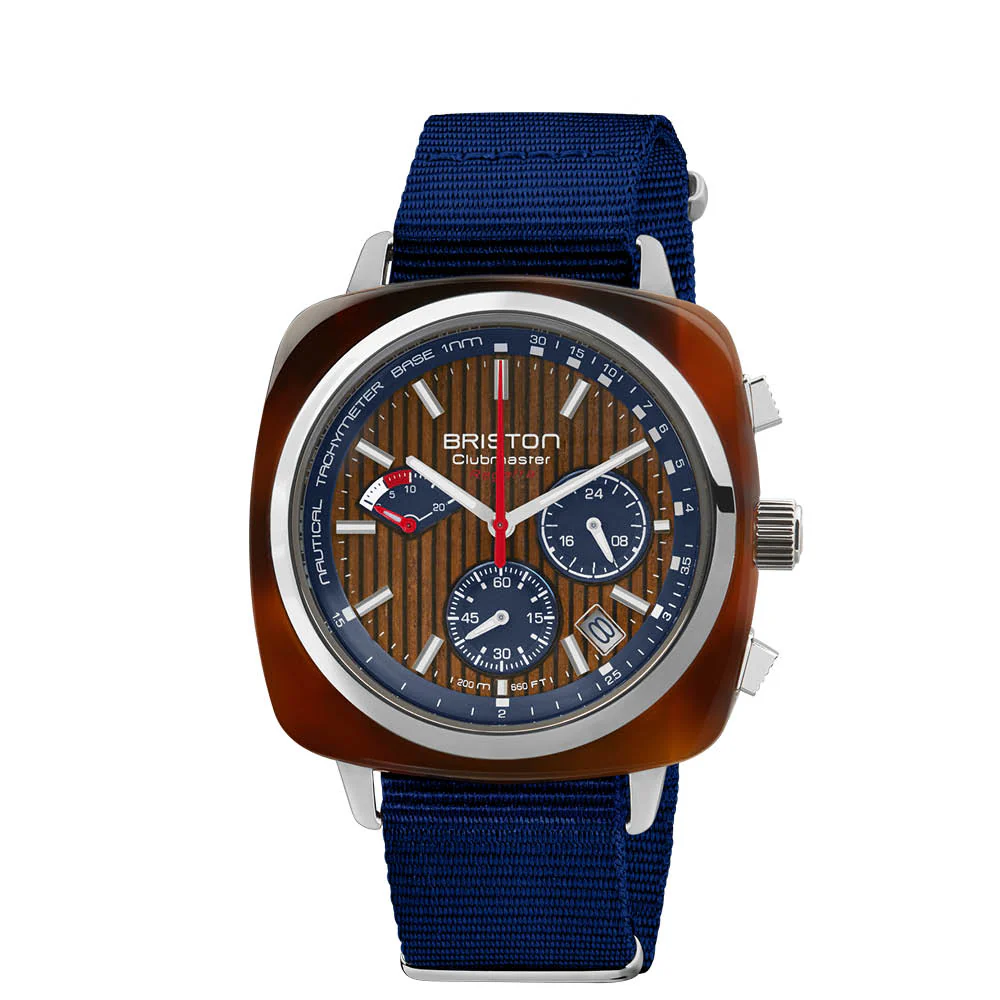 Clubmaster Chrono REGATTA 42 TORTOISE acetate Walnut dial NA