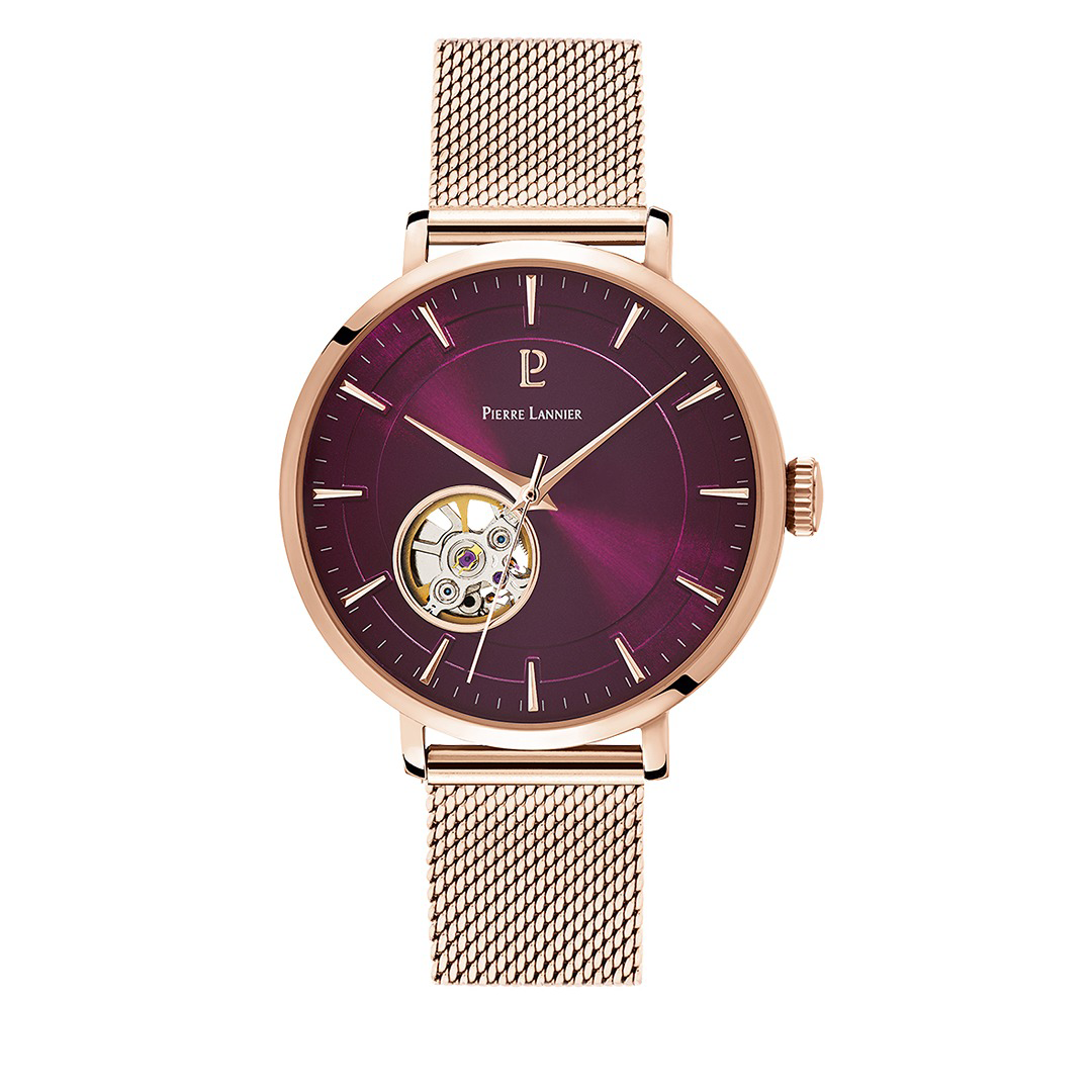 AUTOMATIC COEUR OUVERT / BRACELET MILANAIS ROSE