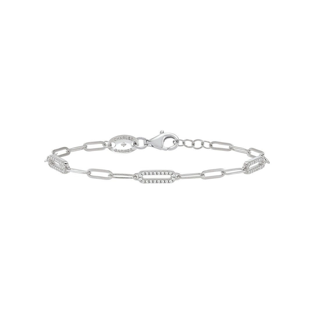 BRACELET STYLE ARGENT MASSIF ET OXYDES