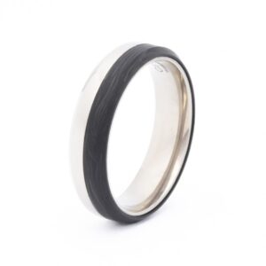 BAGUE ASTRUM SILVER TITANE ET CARBONE