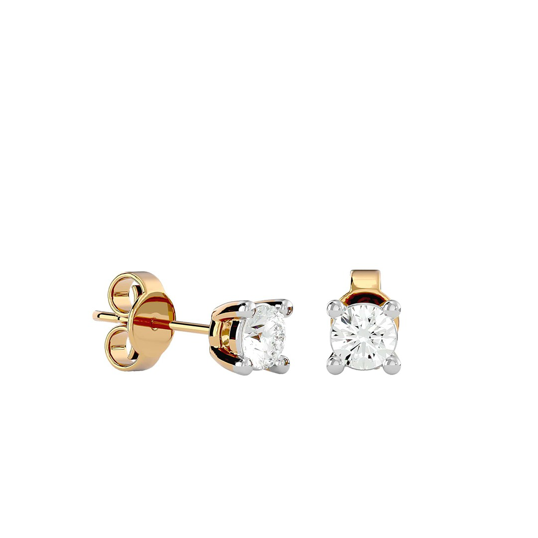 BOUCLES D'OREILLES OR JAUNE 750‰ ALPA DIAMANTS