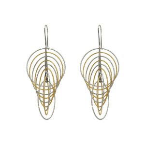BOUCLES D'OREILLES ARGENT 925‰ BICOLORE