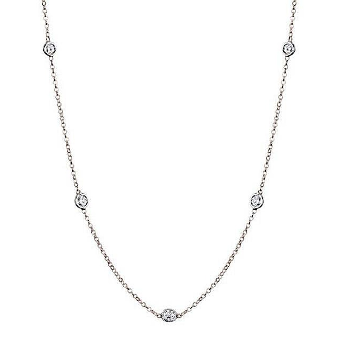 COLLIER SAPHIRS ROSE ET DIAMANTS OR BLANC