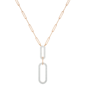 COLLIER OR JAUNE750‰ TREFLE DIAMANTS & SAPHIRS