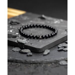 BRACELET ONYX NOIRE TITANE