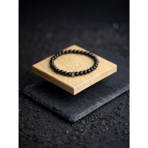 BRACELET ONYX NOIRE TITANE