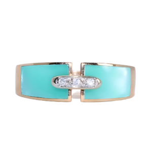 Bague Clozeau or rose diamants