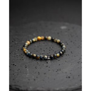 BRACELET OEIL DE TIGRE LUCKY TITANE