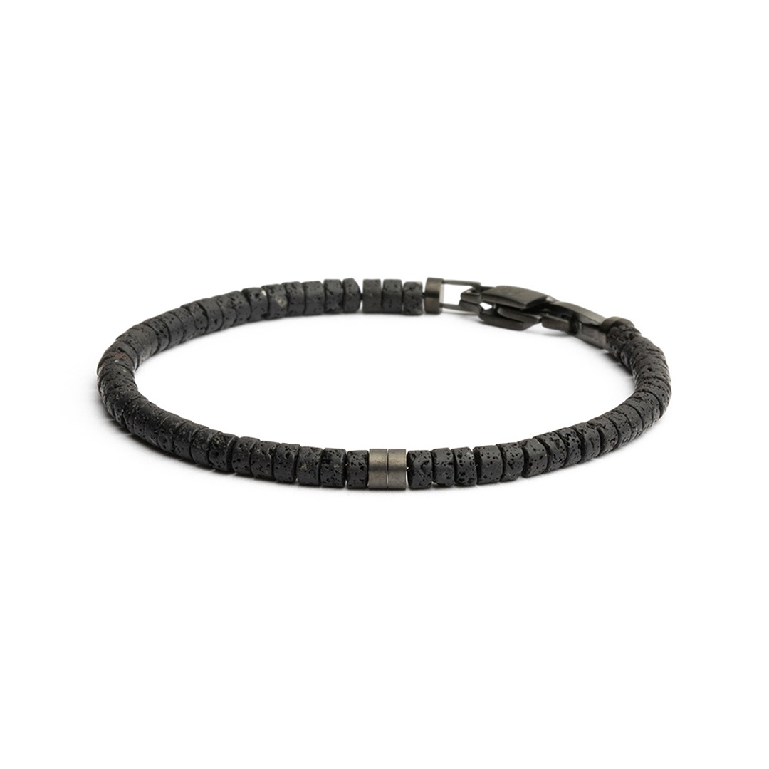 BRACELET ONYX / ACIER