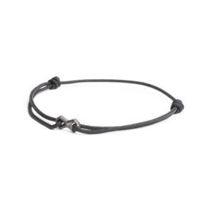 BRACELET NYLON INFINITY NOIR ACIER