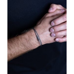 BRACELET NYLON GRIS CARBONE