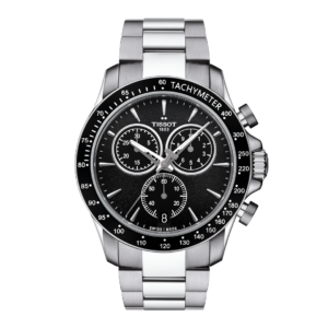 Tissot V8 Tout Acier Fond Noir Chrono Quartz