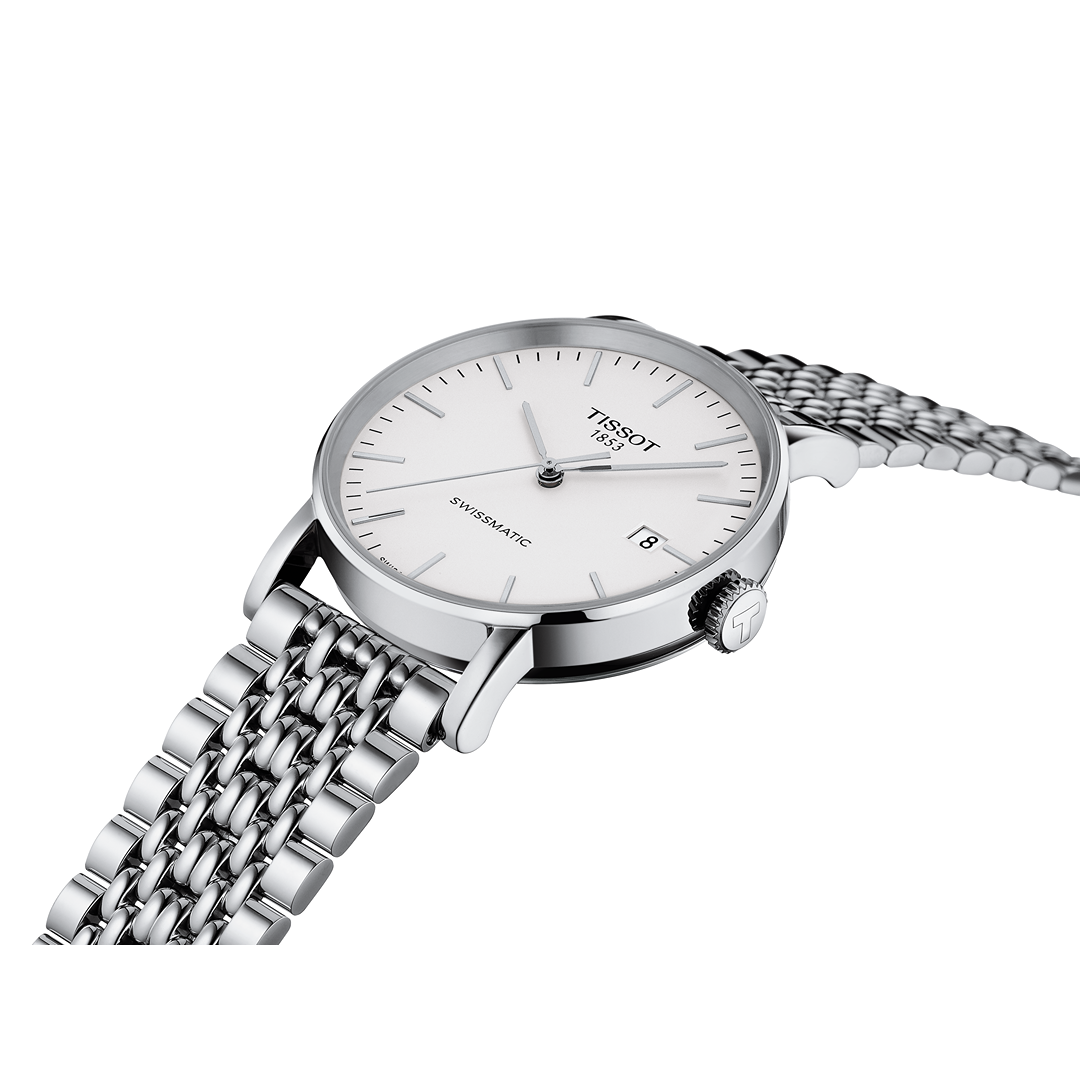 Tissot Fond Blanc Bracelet Acier Auto