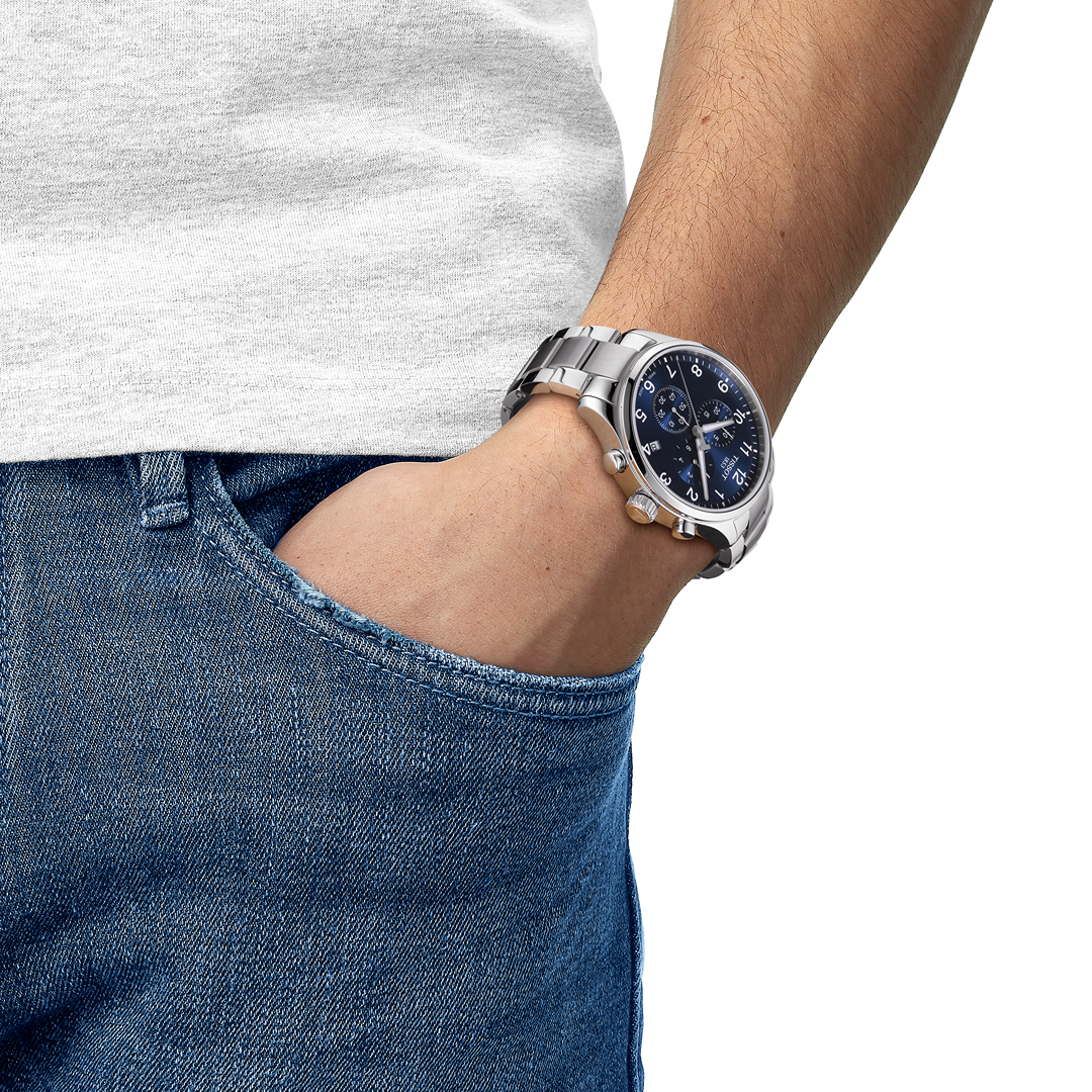 Tissot Chrono Fond Bleu Acier/Bracelet Acier