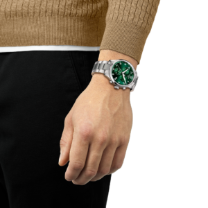 Tissot Chrono XL Fond Vert Quartz Tout Acier