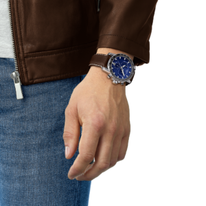 Tissot Chrono Fond Bleu Tout Acier/Bracelet