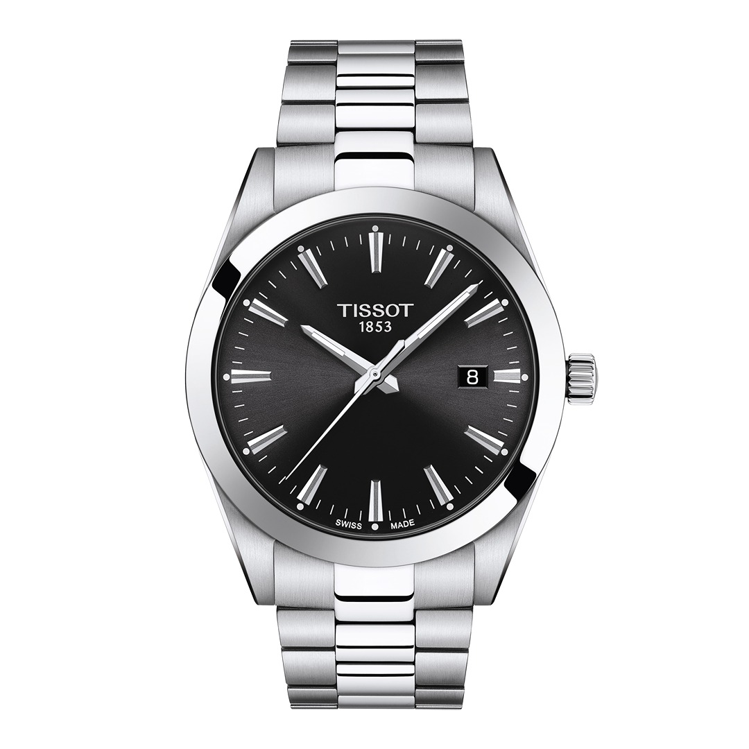 Tissot Gentleman Acier/Bracelet Acier Fond Noir