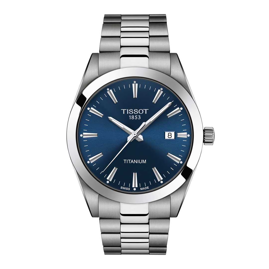 Tissot Gentleman Fond Bleu Titane Date