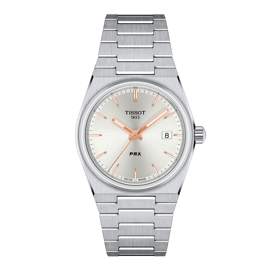 Tissot PRX Junior Tout Acier Fond Blanc