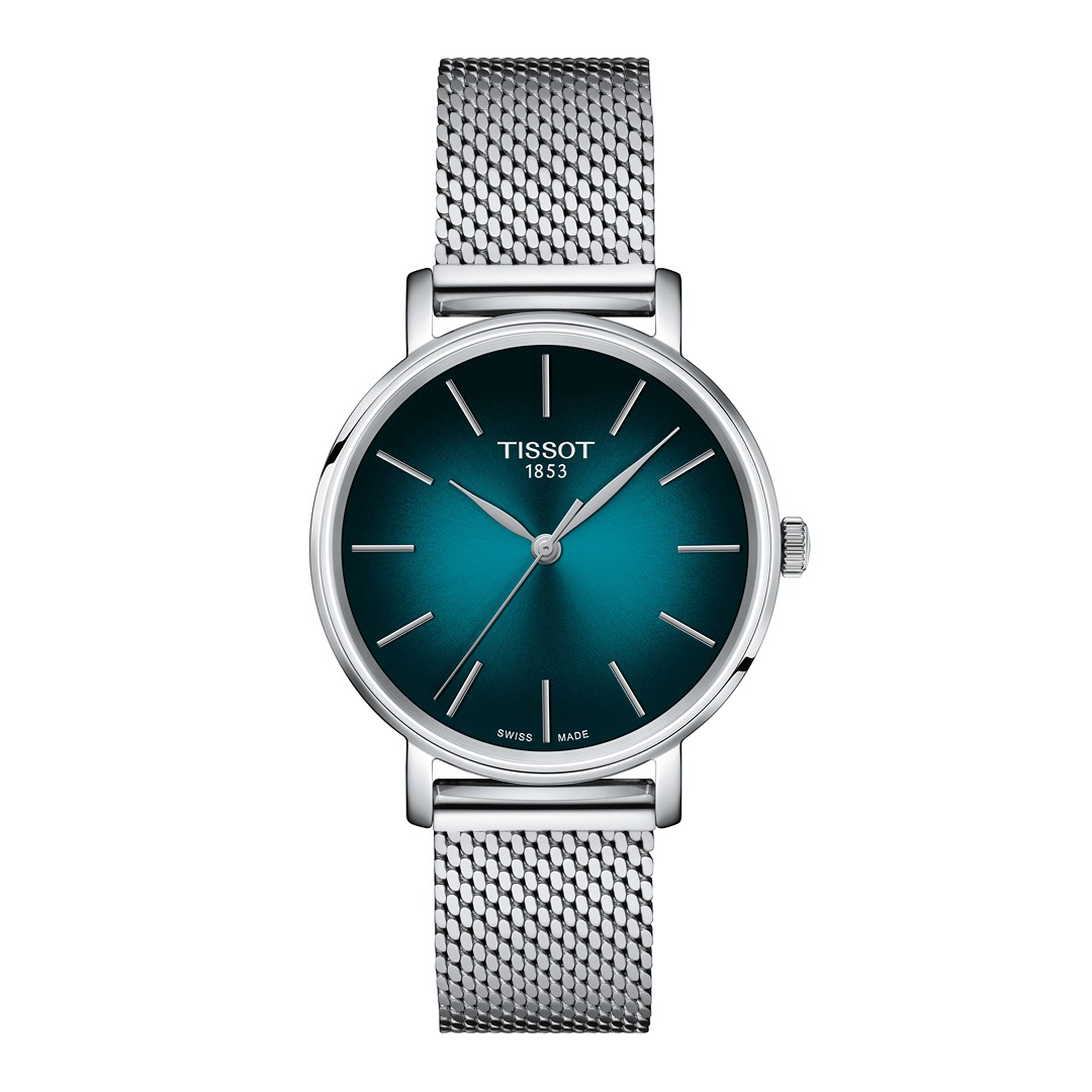 Tissot Everytime Acier Cadran Turquoise