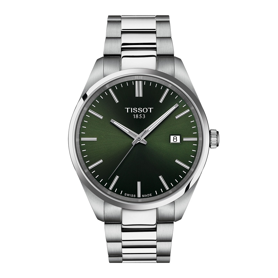 Tissot PR100 Quartz Fond Vert Tout Acier