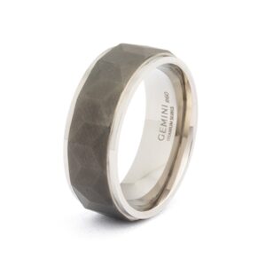 BAGUE TITANE / MOTIF ARGENTE