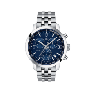Tissot PRC200 Chrono Tout Acier Fond Bleu