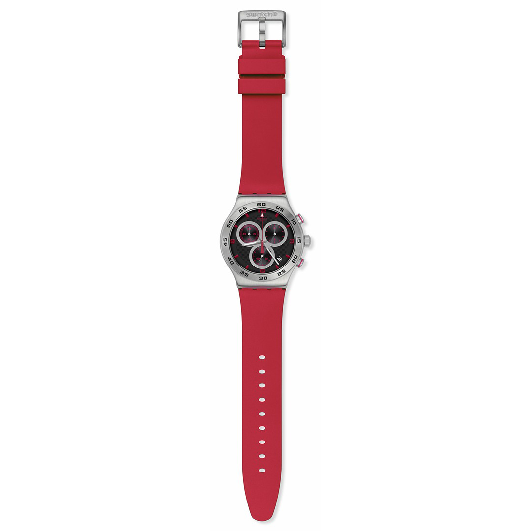 CHRONO IRONY CARBONIC RED ACIER SILICONE ROUGE