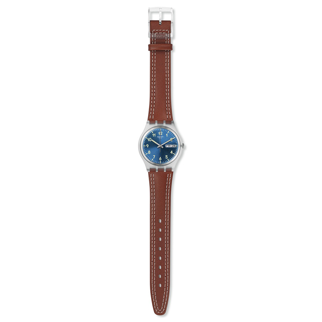 GENT WINDY DUNE FOND BLEU ET BRACELET CUIR