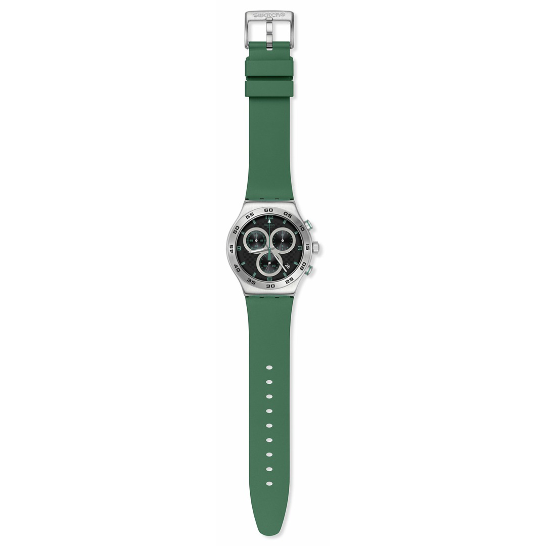 CHRONO IRONY CARBONIC GREEN ACIER SILICONE